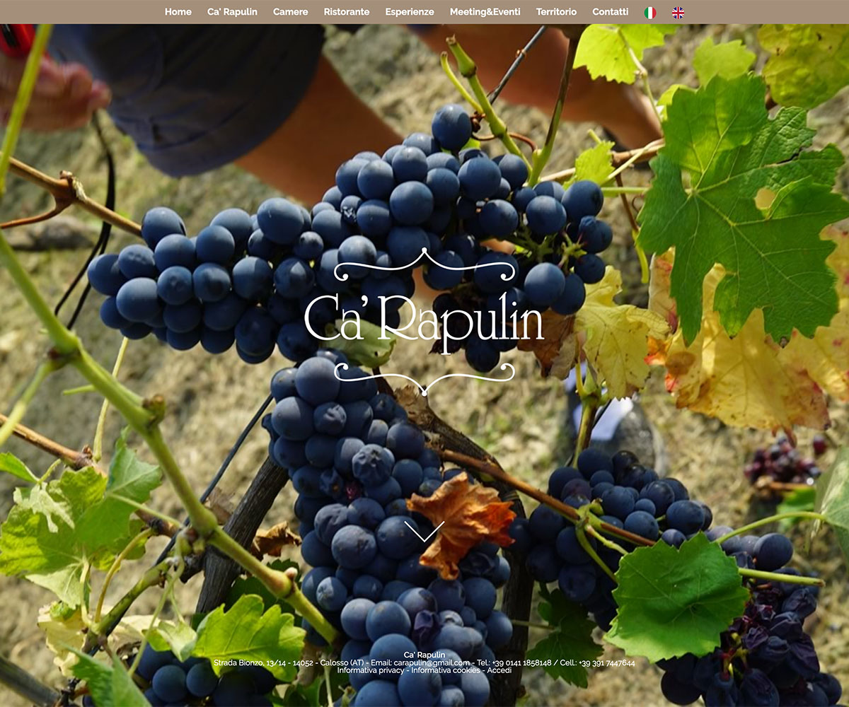 Progettazione e realizzazione sito web ecommerce Ca' Rapulin: www.carapulinpiemonte.com